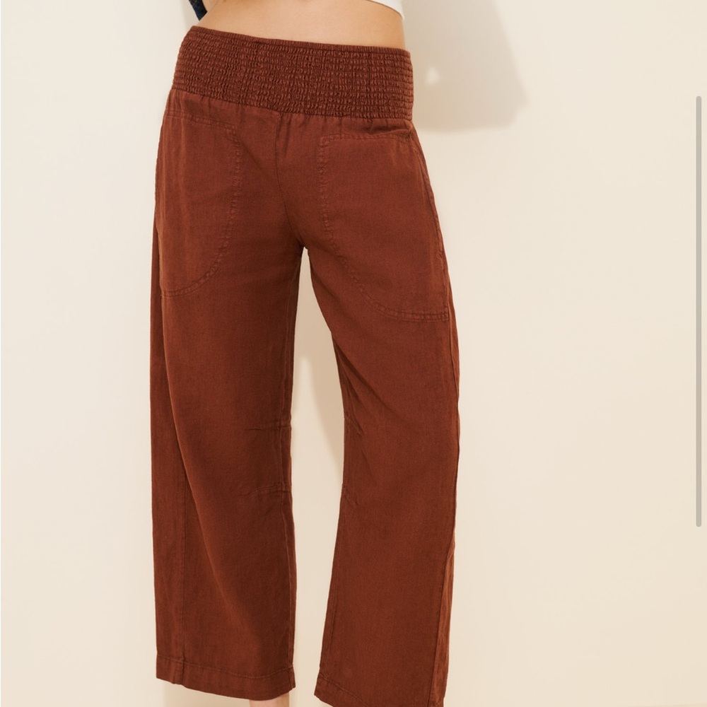 Pilcro Brown Ankle Cropped Pants